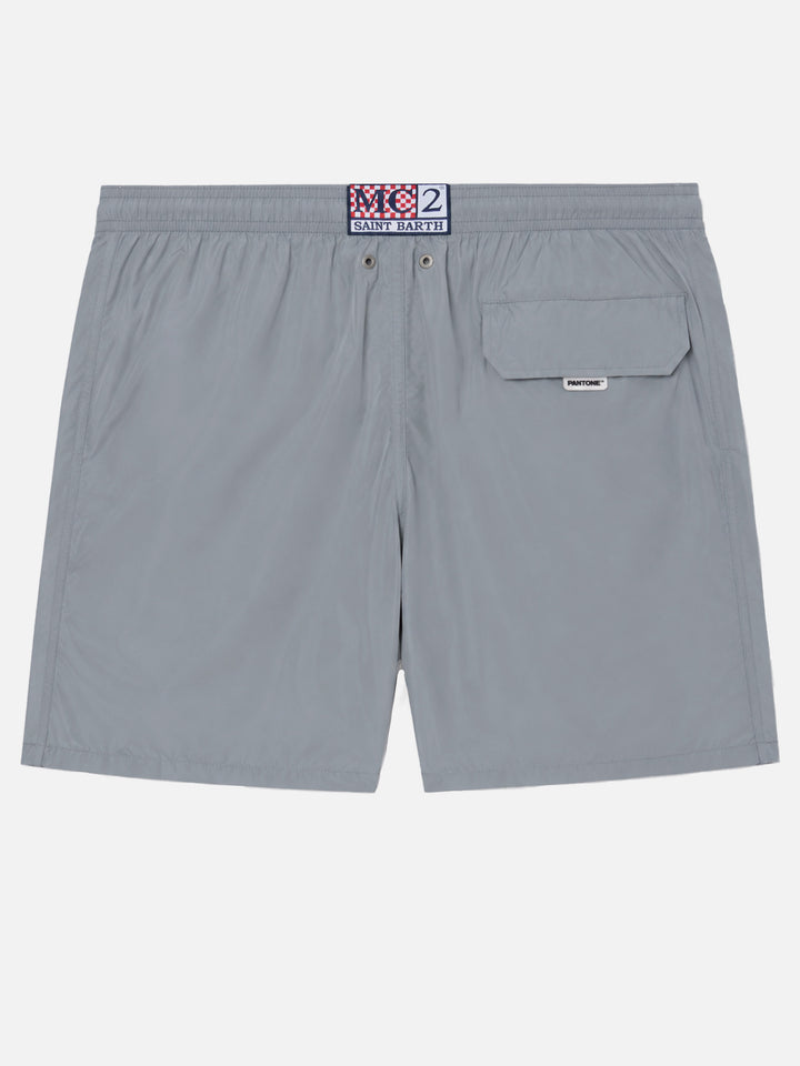 Graue Badeshorts aus leichtem Stoff Lighting Pantone | PANTONE® SPECIAL EDITION