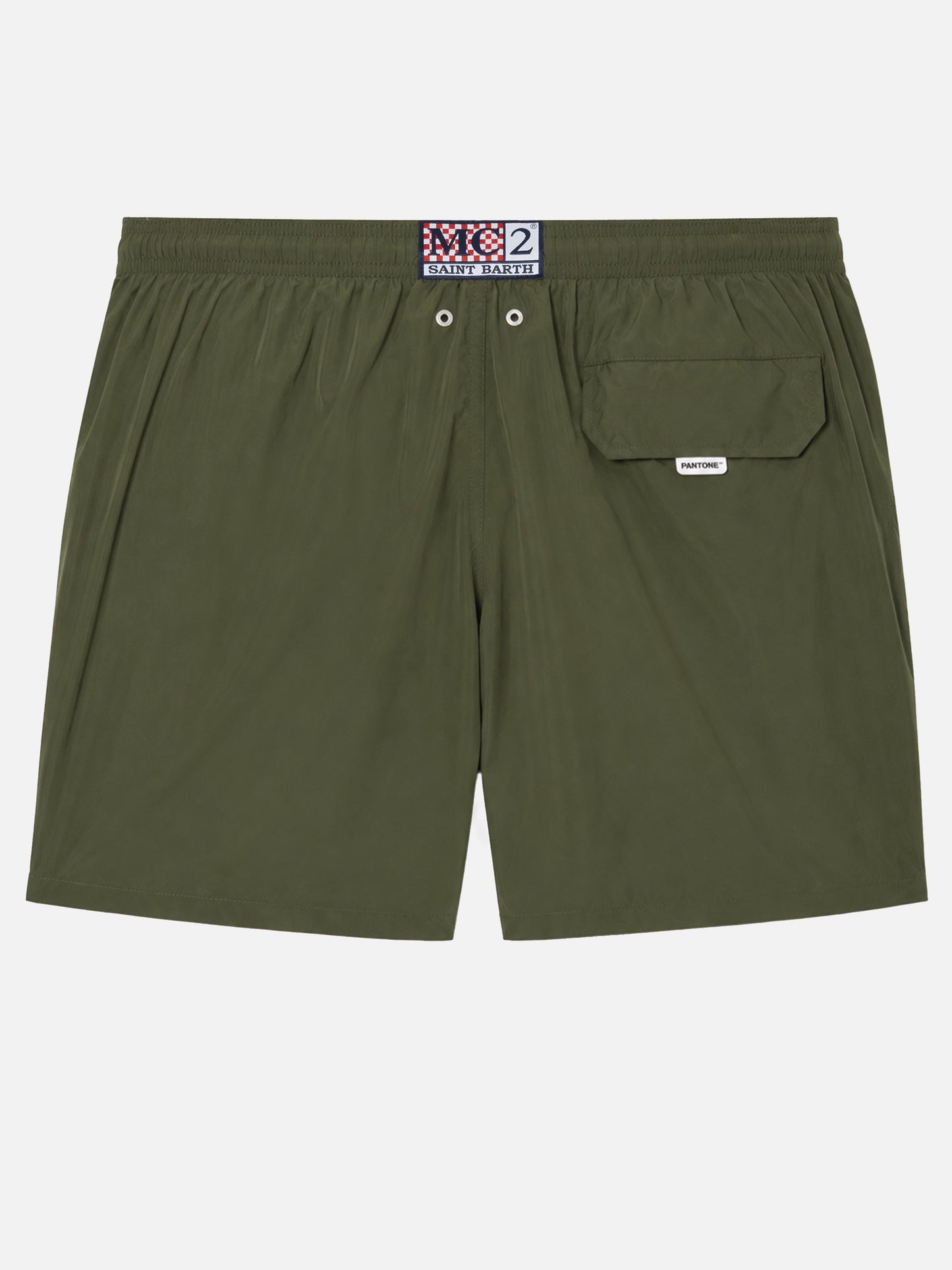 Short de bain en tissu léger vert militaire Lighting Pantone | PANTONE® SPECIAL EDITION 