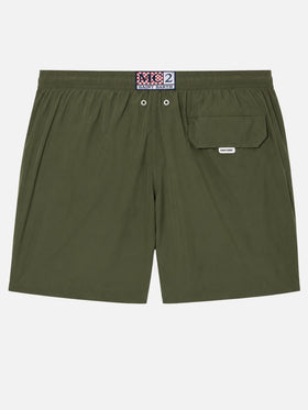 Short de bain en tissu léger vert militaire Lighting Pantone | PANTONE® SPECIAL EDITION 