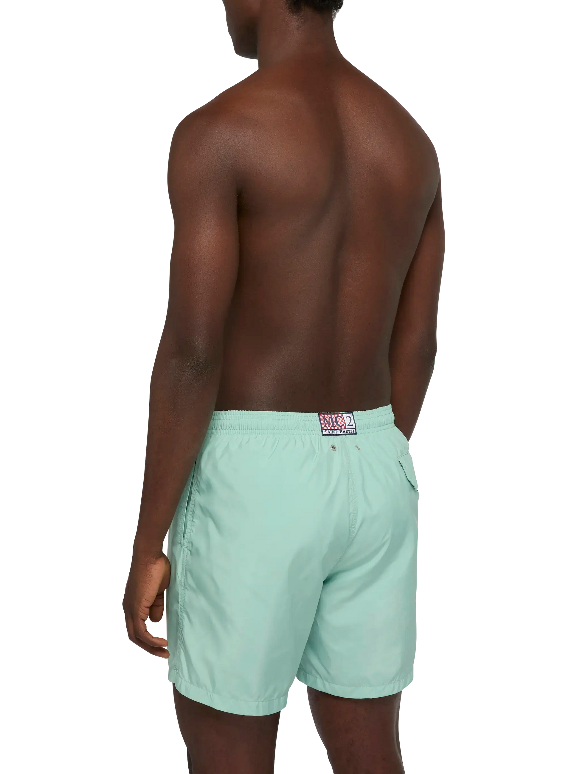 Lightweight fabric sage green swim shorts Lighting Pantone | PANTONE® SPECIAL EDITION - MC2 Saint Barth