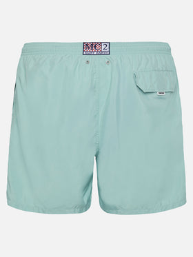Lightweight fabric sage green swim shorts Lighting Pantone | PANTONE® SPECIAL EDITION - MC2 Saint Barth