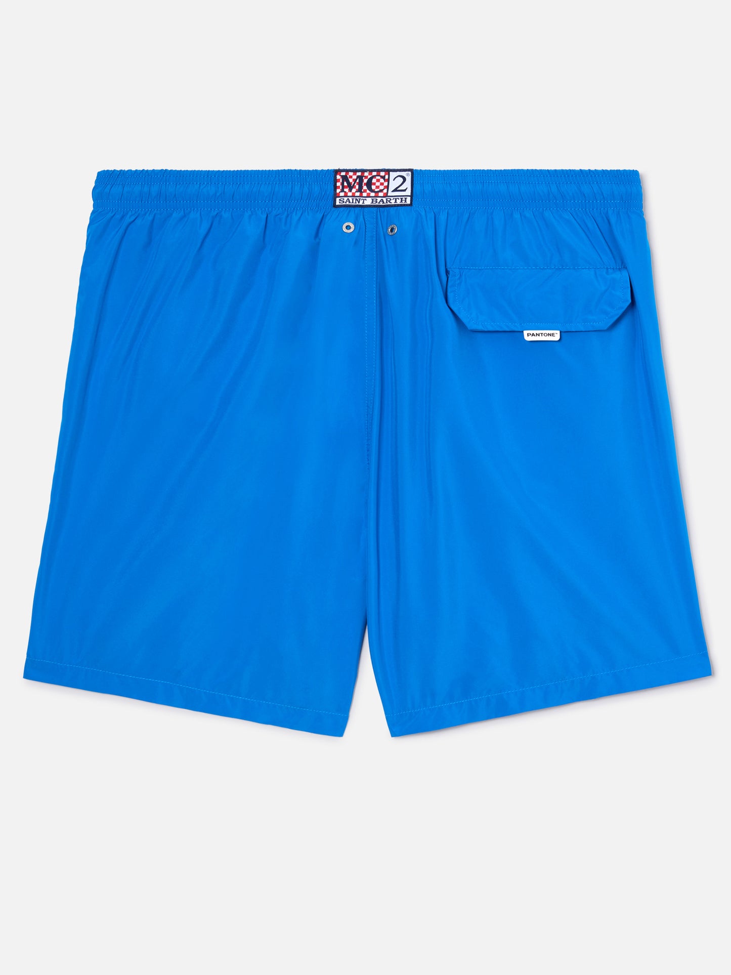 Lighting Pantone swim shorts in solid bright blue | Special Edition