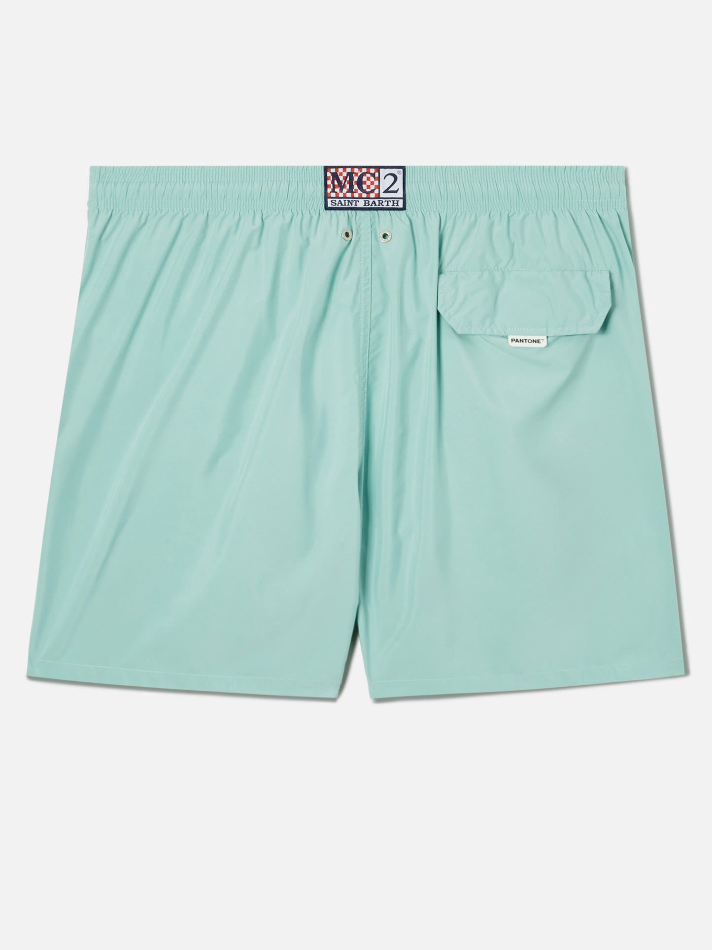 Lighting Pantone swim shorts in solid aqua green | Special Edition