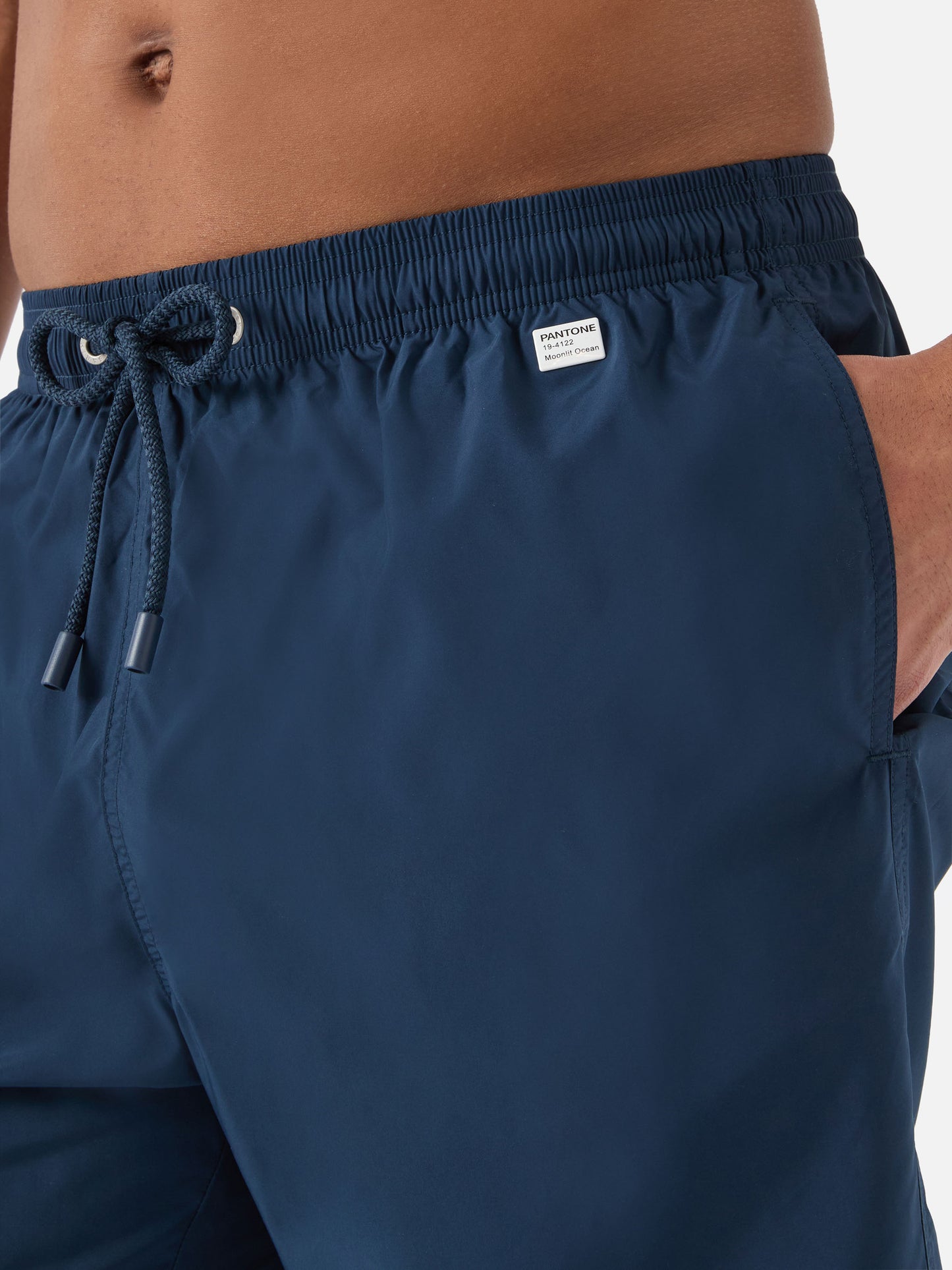 Lighting Pantone swim shorts in solid dark blue | Special Edition
