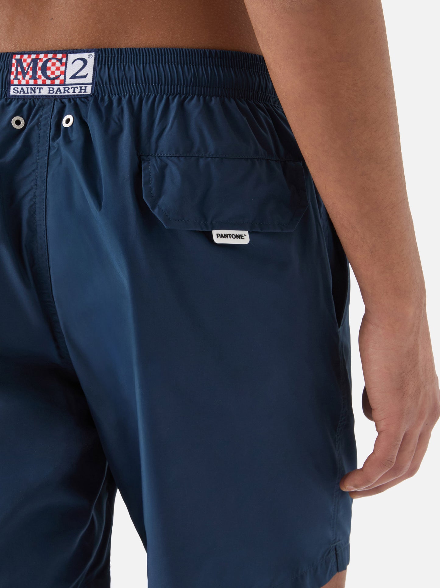 Lighting Pantone swim shorts in solid dark blue | Special Edition