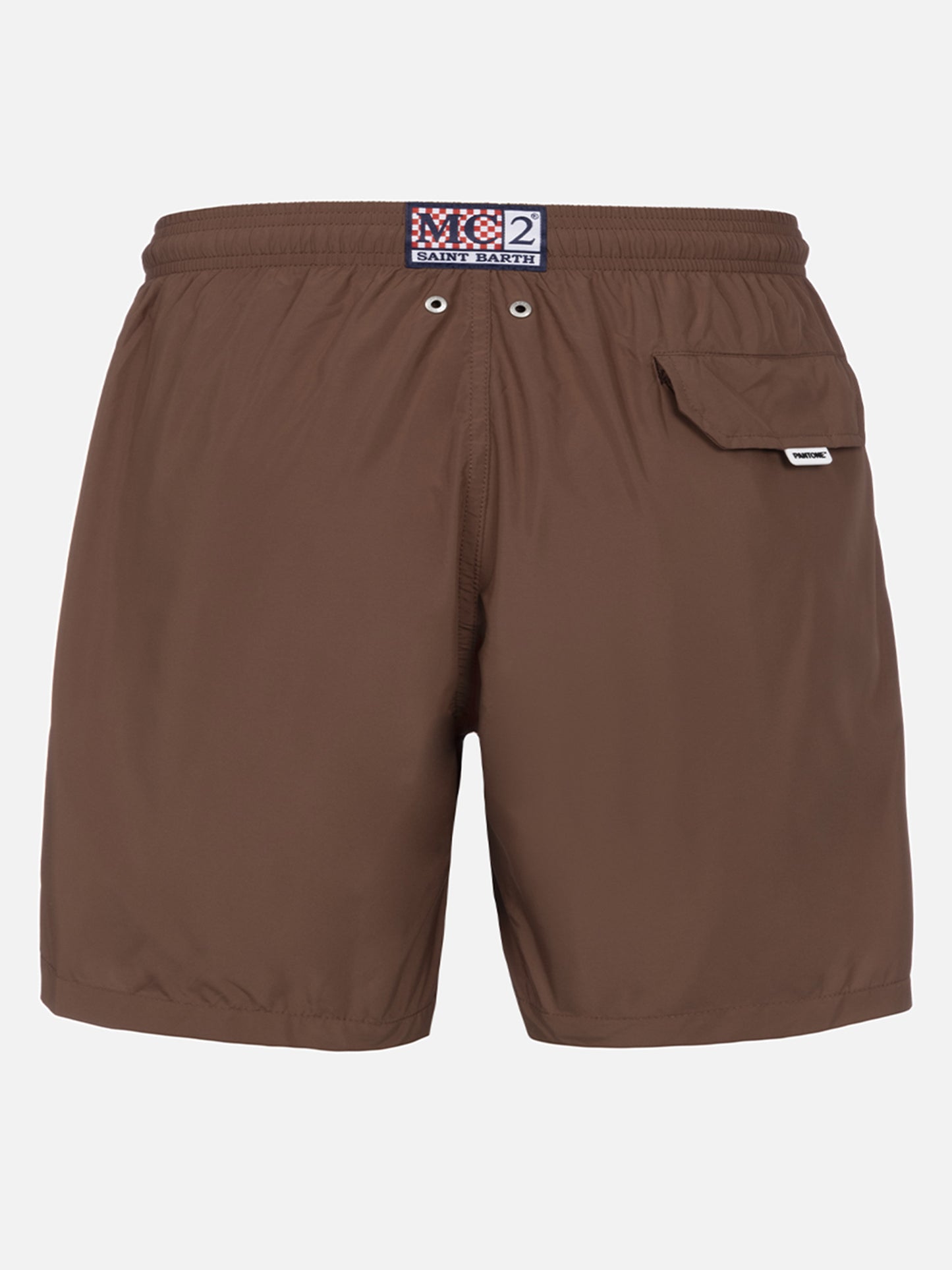 Man lightweight fabric brown swim shorts Lighting Pantone | PANTONE® SPECIAL EDITION