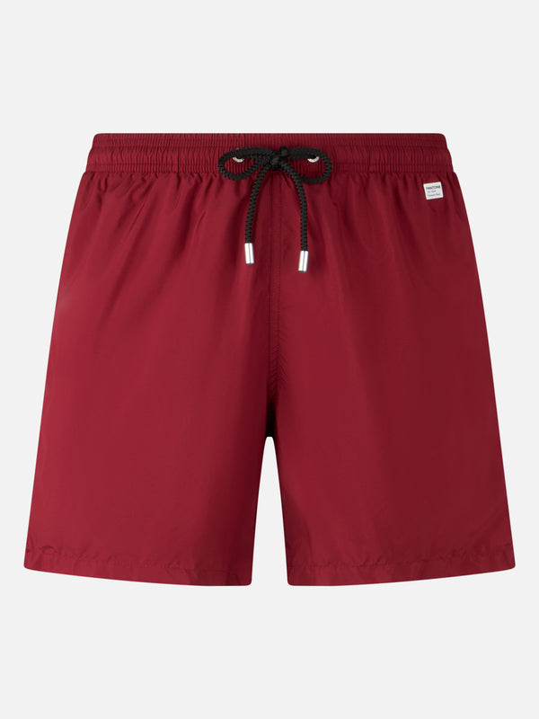 Man lightweight fabric burgundy swim-shorts Lighting Pantone | PANTONE SPECIAL EDITION