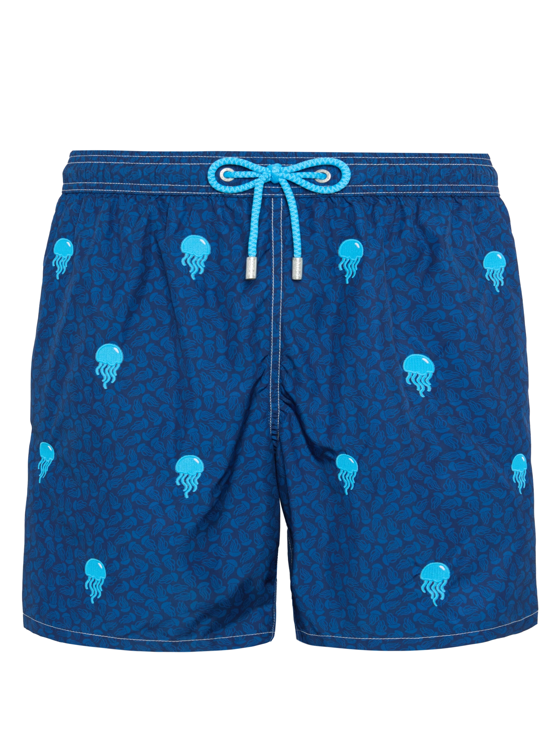 Lightweight fabric swim-shorts Lighting with jelly fish embroidery - MC2 Saint Barth