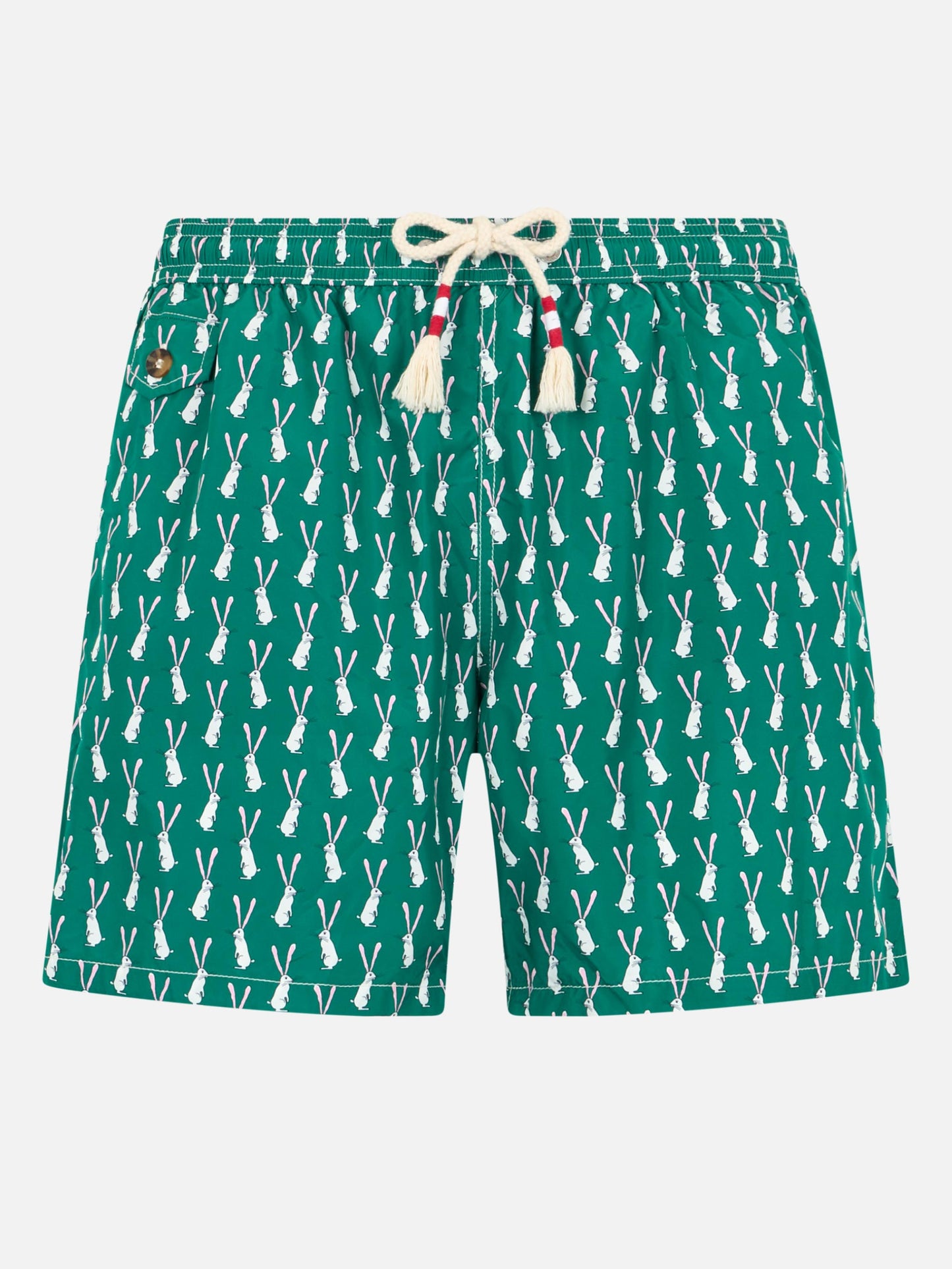 Man lightweight fabric swim-shorts Lighting 70 with rabbit print - MC2 Saint Barth