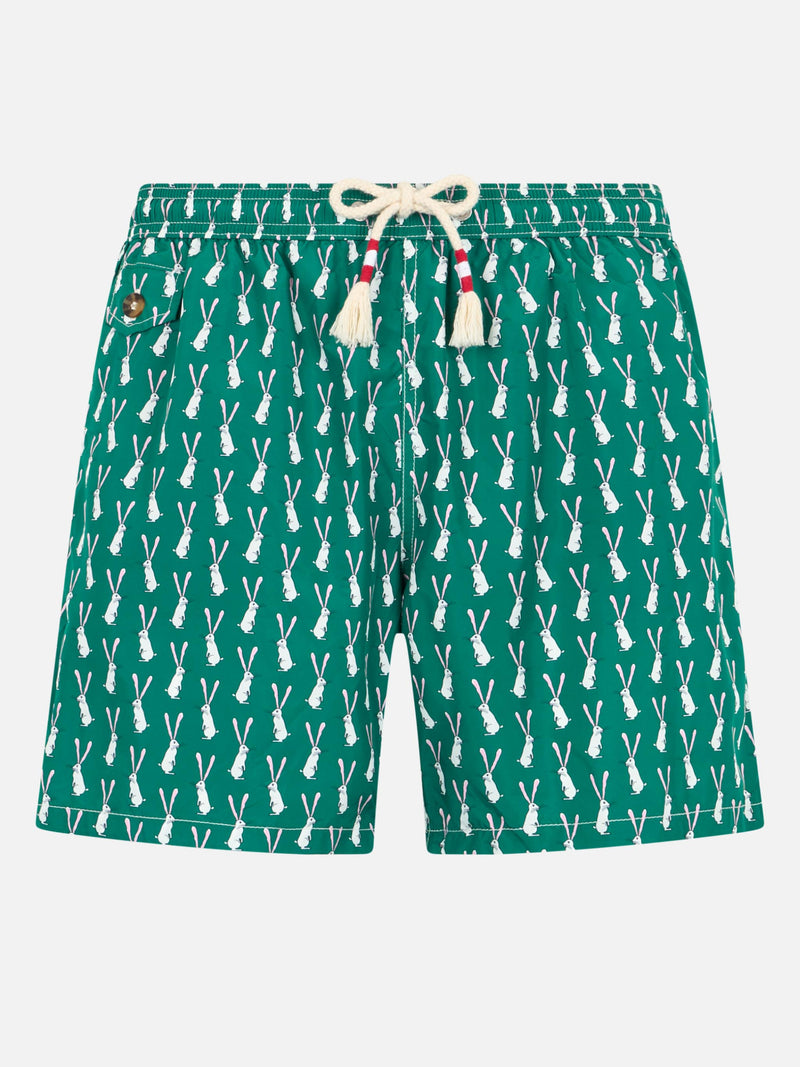 Badeshorts für Herren aus leichtem Stoff Lighting 70 mit Kaninchen-Print