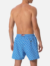 Man lightweight fabric swim-shorts Lighting 70 with seastars print