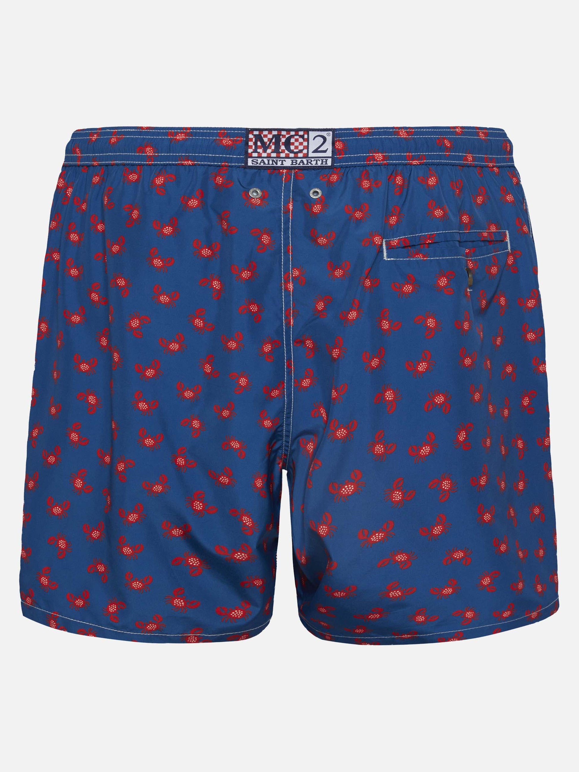 Lightweight fabric swim-shorts Lighting 70 with crabs print - MC2 Saint Barth