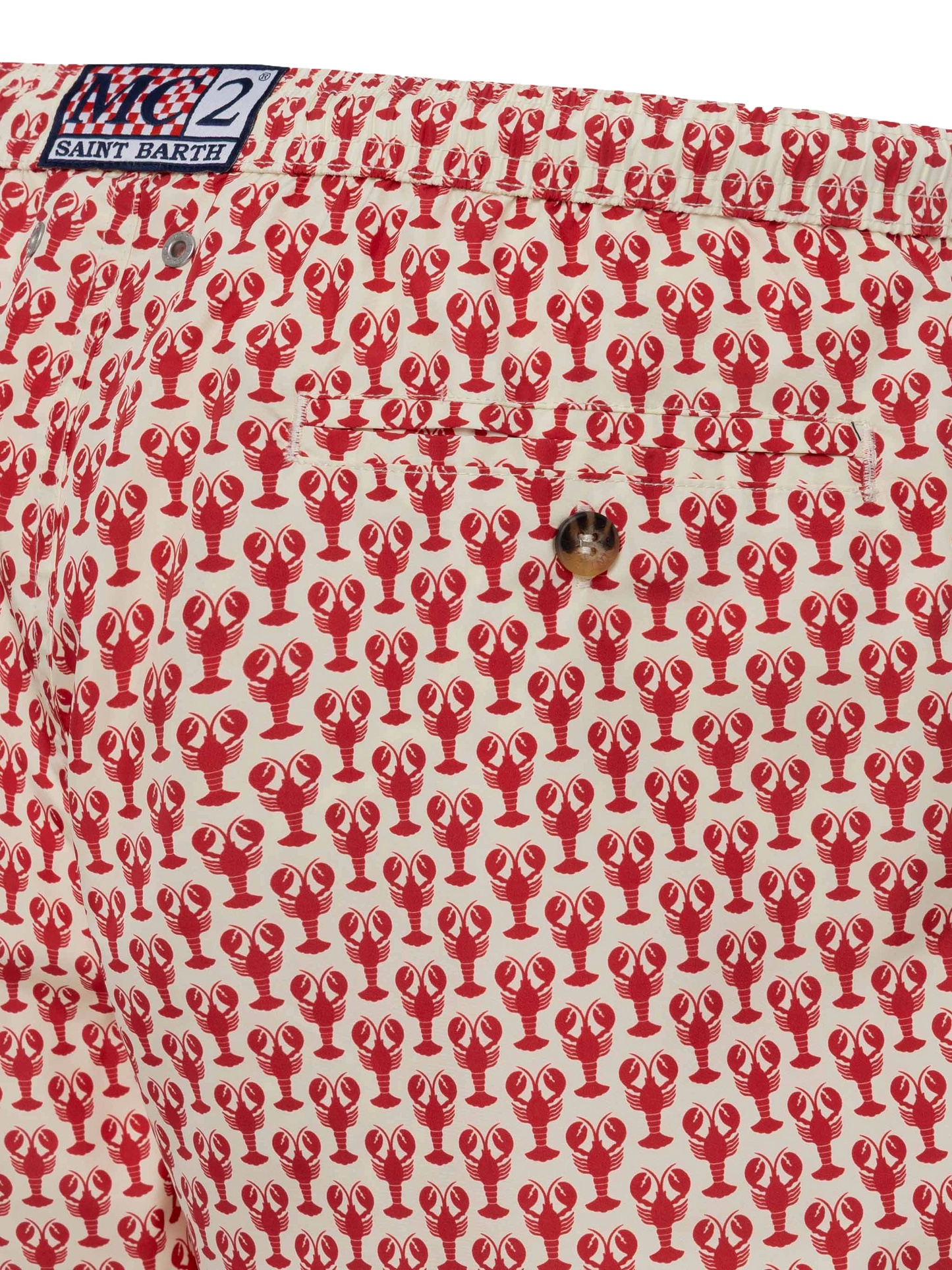 Lightweight fabric swim shorts Lighting 70 with lobster print - MC2 Saint Barth