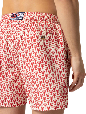 Lightweight fabric swim shorts Lighting 70 with lobster print - MC2 Saint Barth