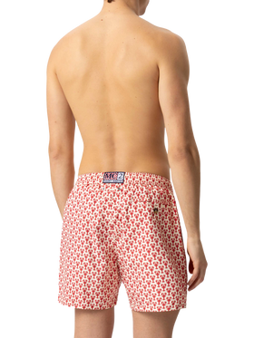 Lightweight fabric swim shorts Lighting 70 with lobster print - MC2 Saint Barth