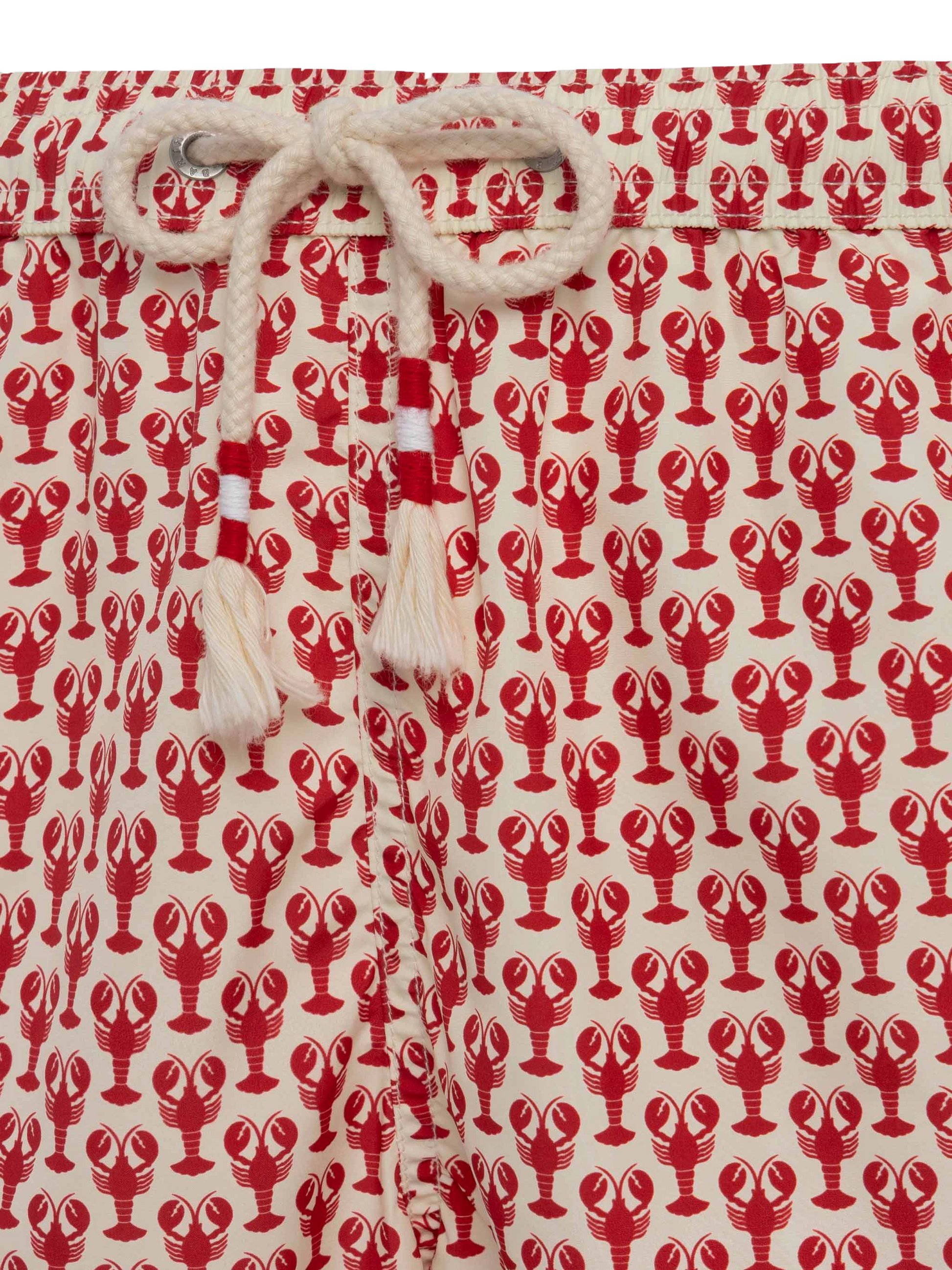 Lightweight fabric swim shorts Lighting 70 with lobster print - MC2 Saint Barth