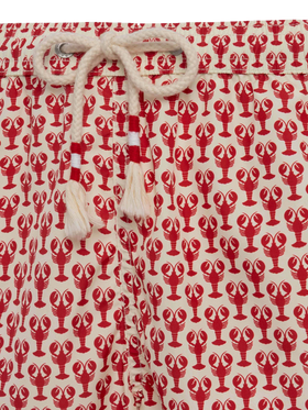 Lightweight fabric swim shorts Lighting 70 with lobster print - MC2 Saint Barth