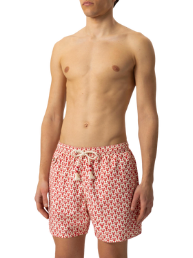 Lightweight fabric swim shorts Lighting 70 with lobster print - MC2 Saint Barth