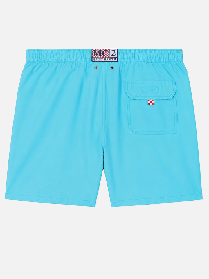 Badehose für Herren mit thermoreaktivem Print – Daisy-Print 