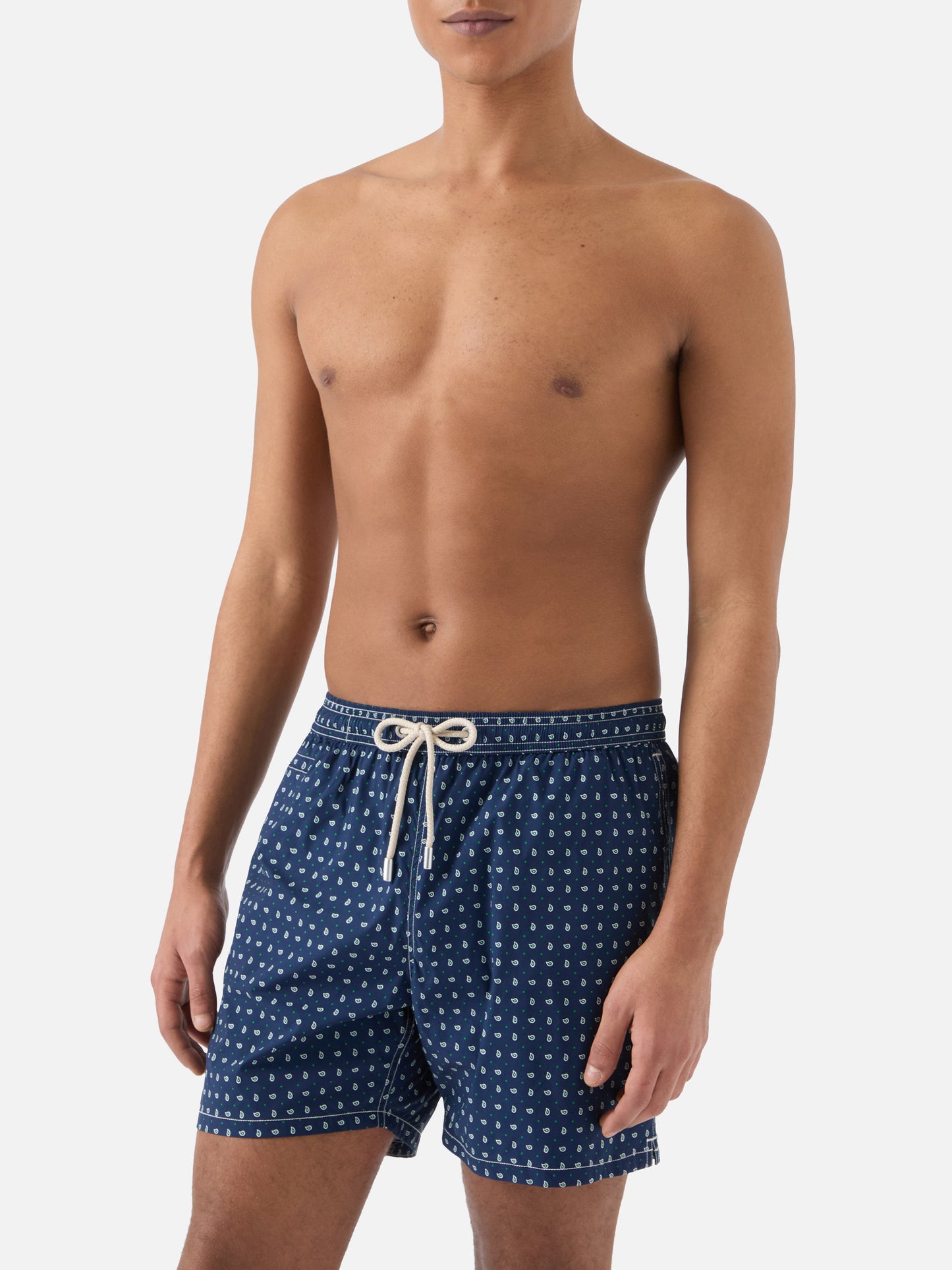 Costume mare Lighting Micro blu navy con stampa paisley all-over