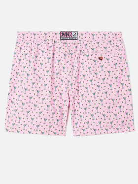 Costume mare Lighting Micro rosa con stampa cocktail all-over