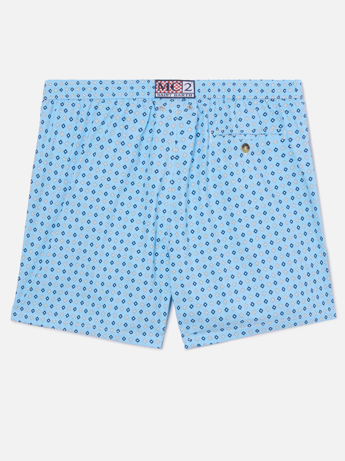 Light blue Lighting Micro swim shorts with all-over geometric print