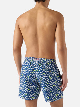 Costume mare Lighting Micro blu navy con stampa squali all-over