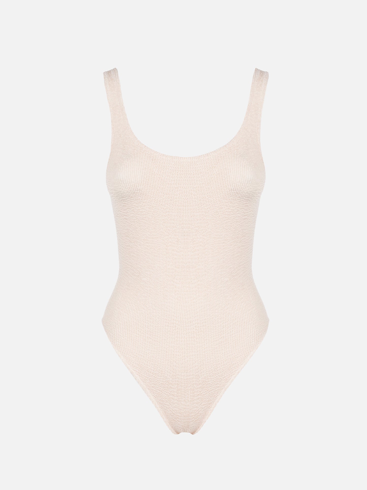 Lora beige crinkle one-piece swimsuit - MC2 Saint Barth