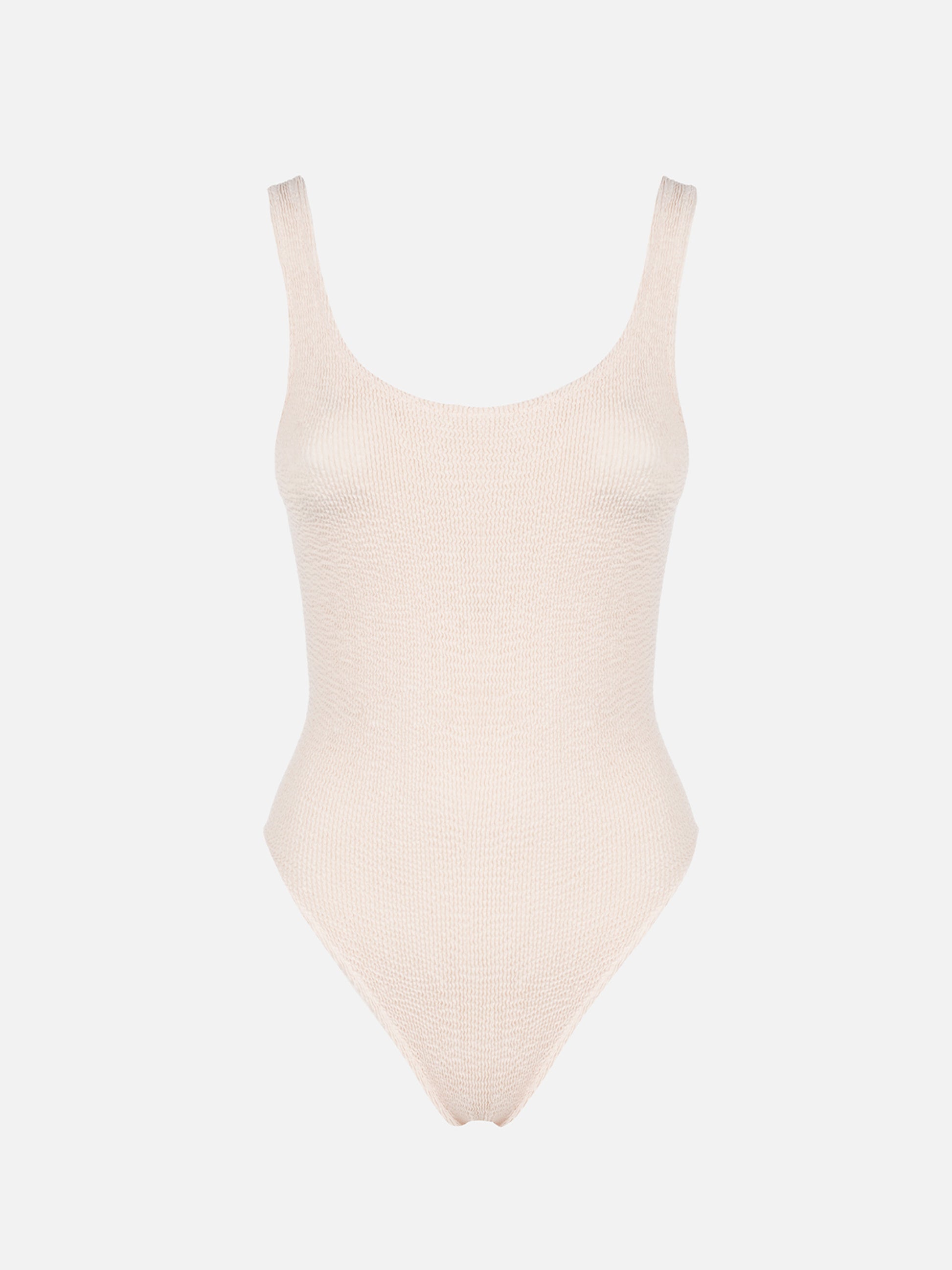 Lora beige crinkle one-piece swimsuit - MC2 Saint Barth