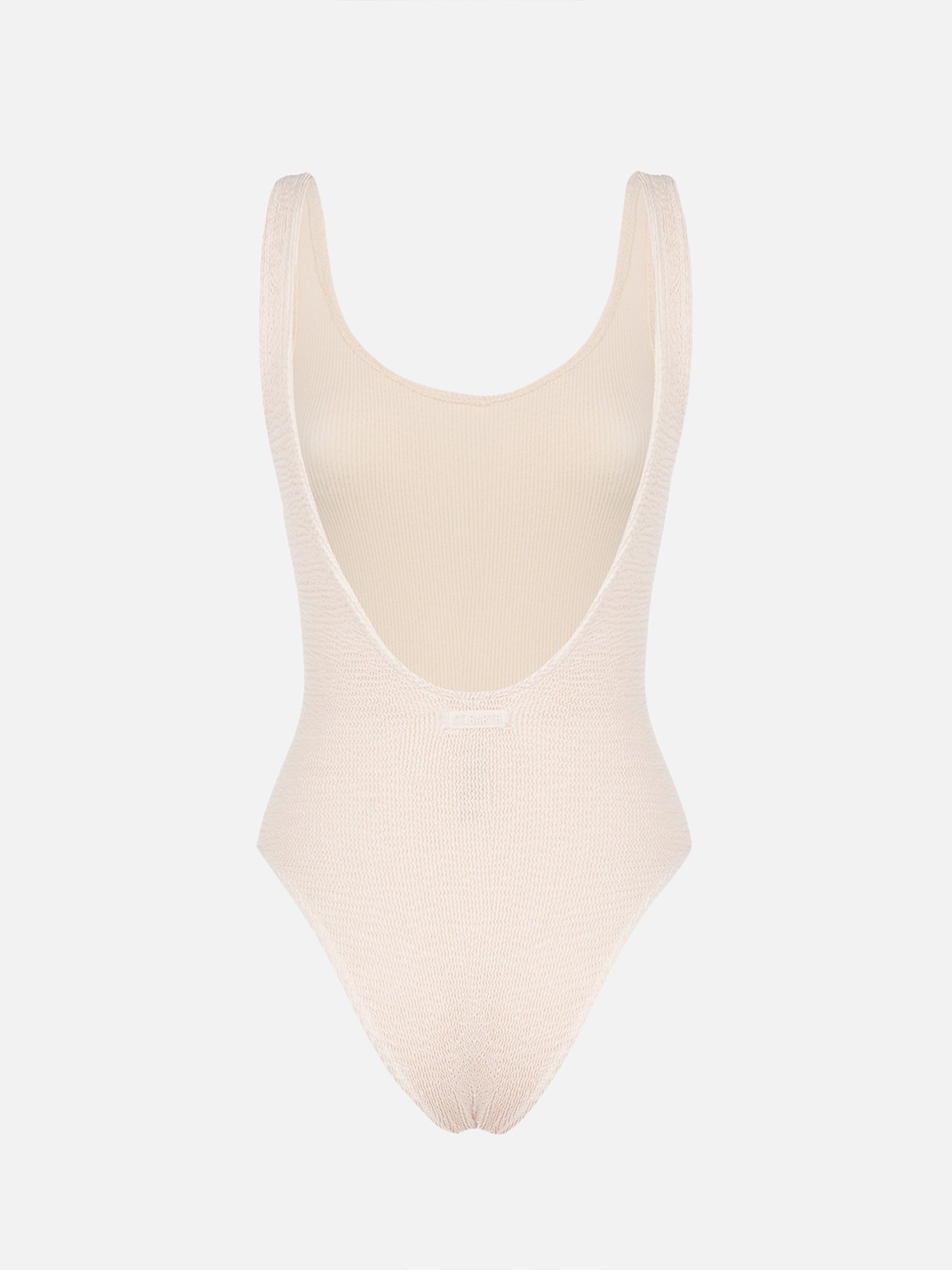 Lora beige crinkle one-piece swimsuit - MC2 Saint Barth