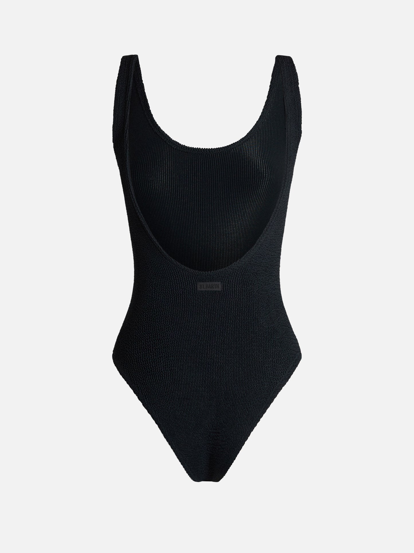 Lora black crinkle one-piece swimsuit - MC2 Saint Barth