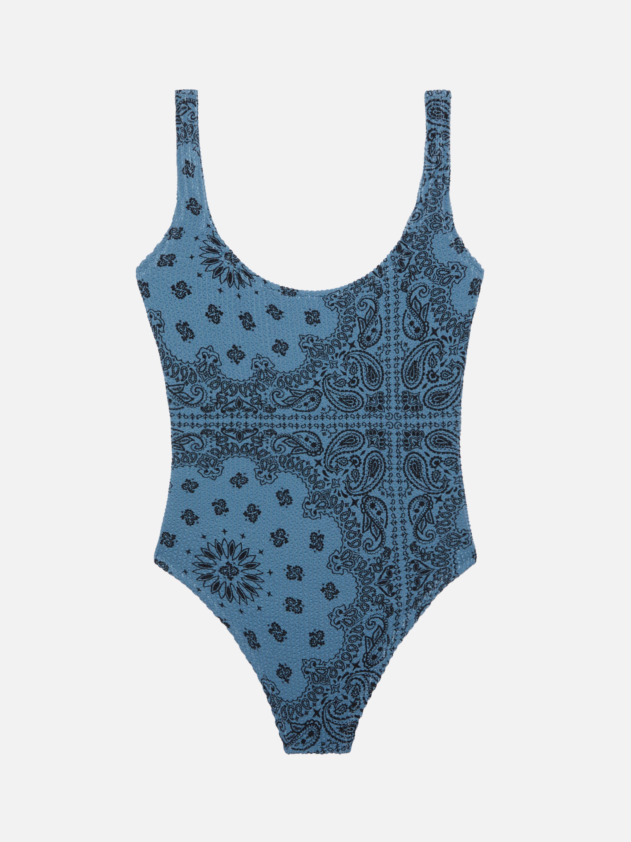 Lora crinkle one-piece swimsuit with bandana print – MC2 Saint Barth