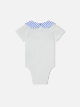 Body Lou in cotone organico con ricamo Principino