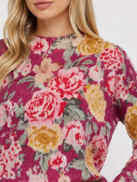 Pullover Floral Louise aus Cashmere-Mix 