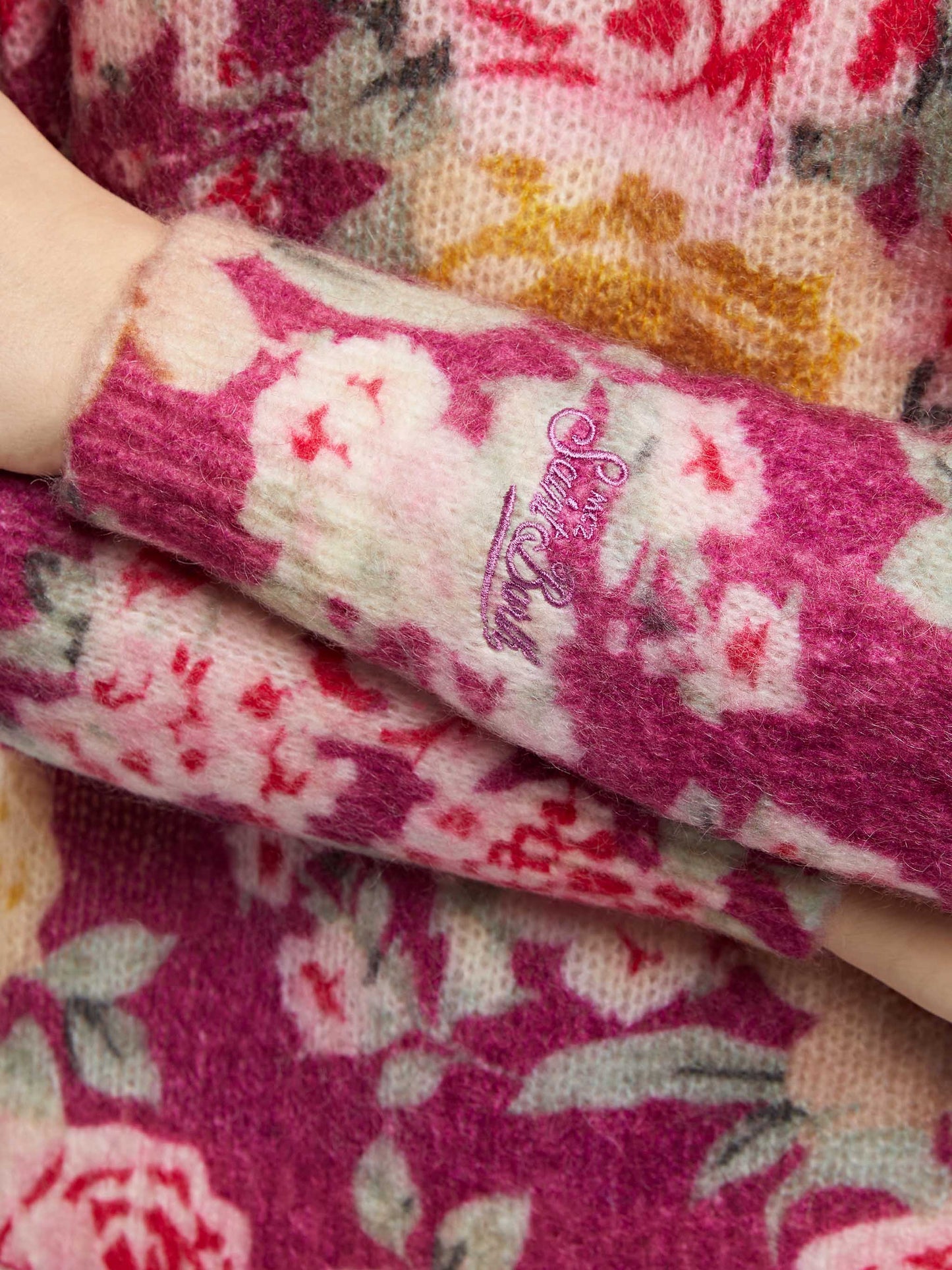 Woman cashmere blend sweater Louise with flower print - MC2 Saint Barth