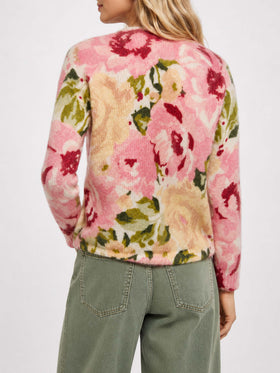 Louise-Pullover mit Pfingstrosen-Print 