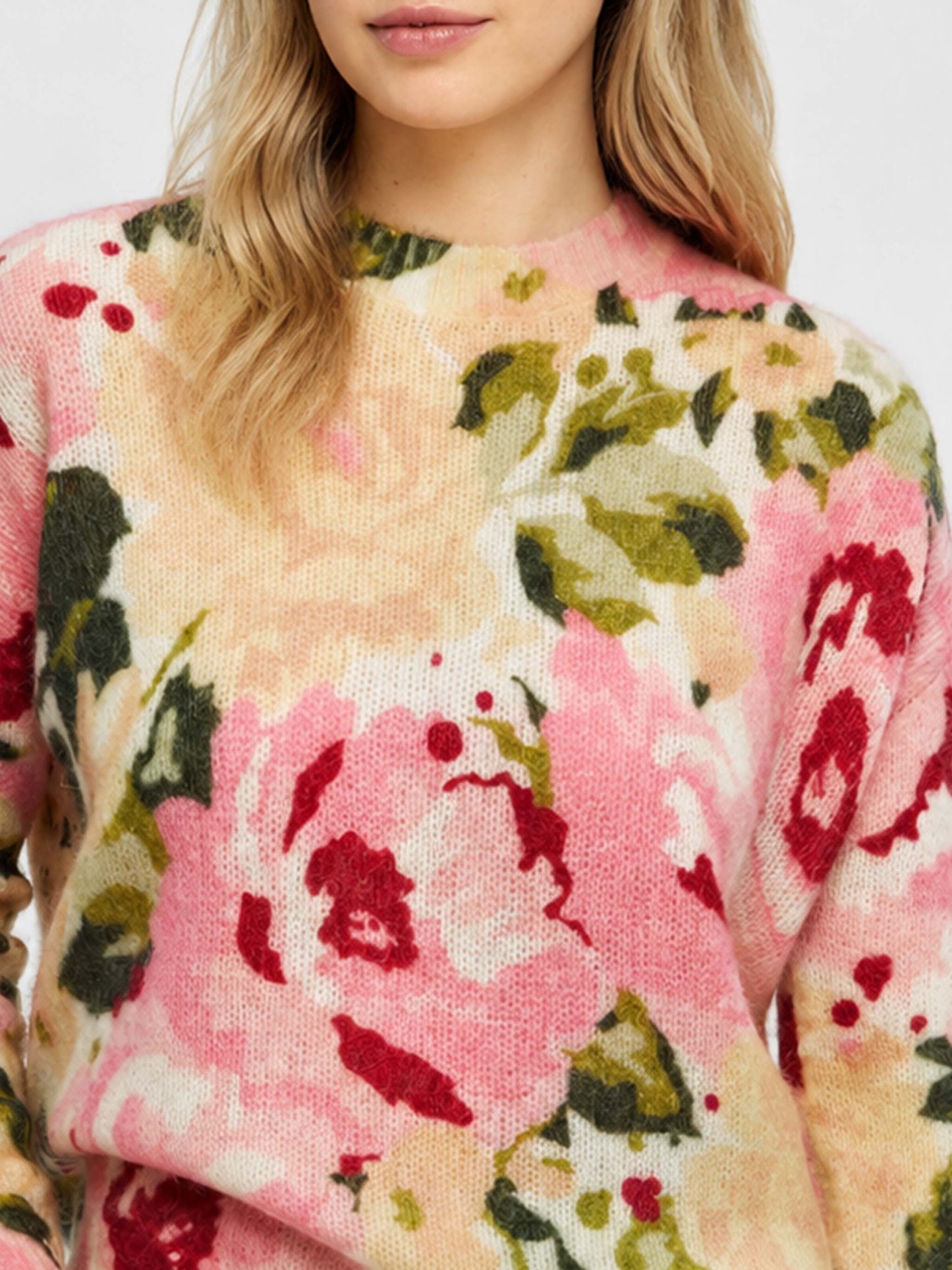 Louise-Pullover mit Pfingstrosen-Print 