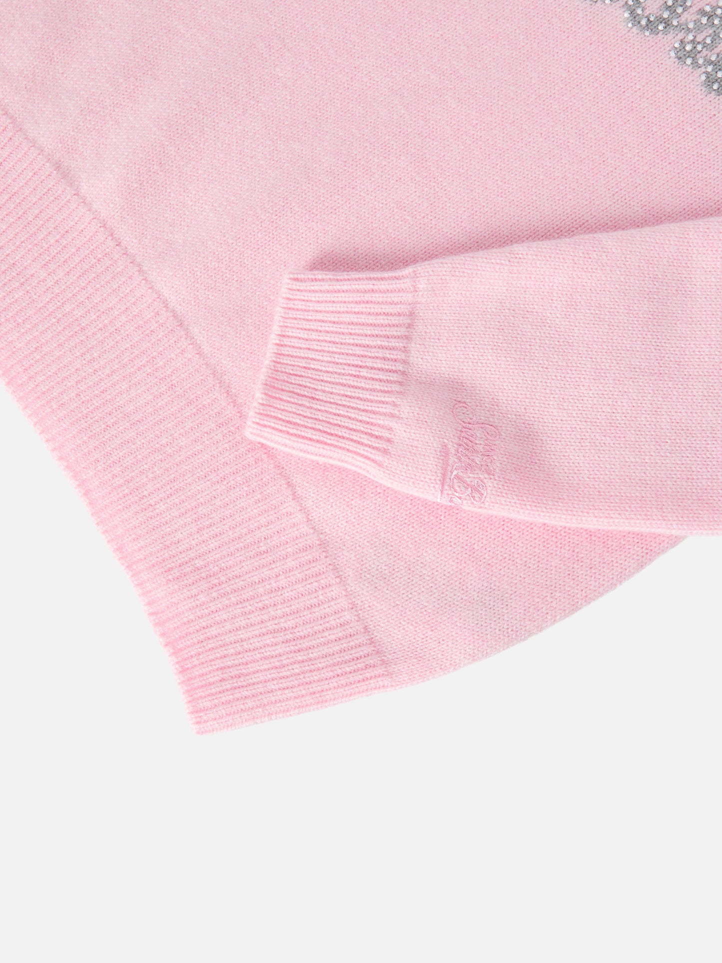 Sweater Louise Jr in cashmere blend with St. Moritz graphic in rhinestones | ST. MORITZ TOP OF THE WORLD