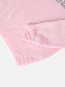 Sweater Louise Jr in cashmere blend with St. Moritz graphic in rhinestones | ST. MORITZ TOP OF THE WORLD