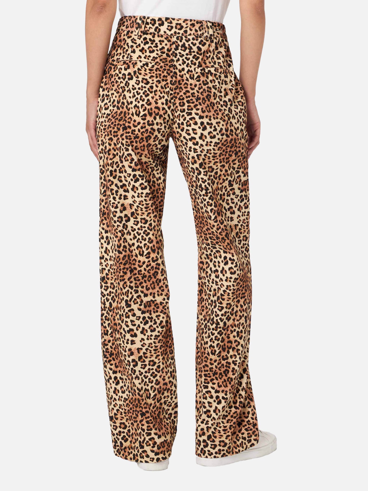 Woman corduroy pants Lisbeth with leopard print - MC2 Saint Barth