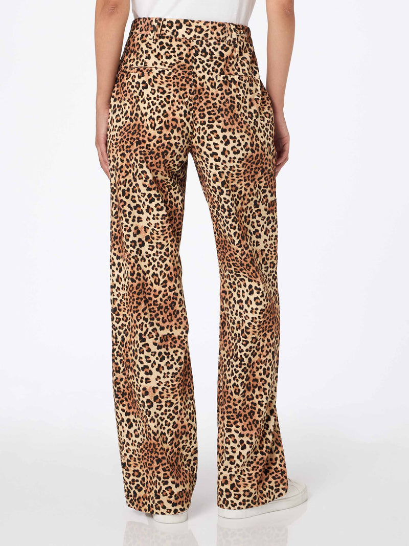 Woman pant Lisbeth corduroy sand leopard