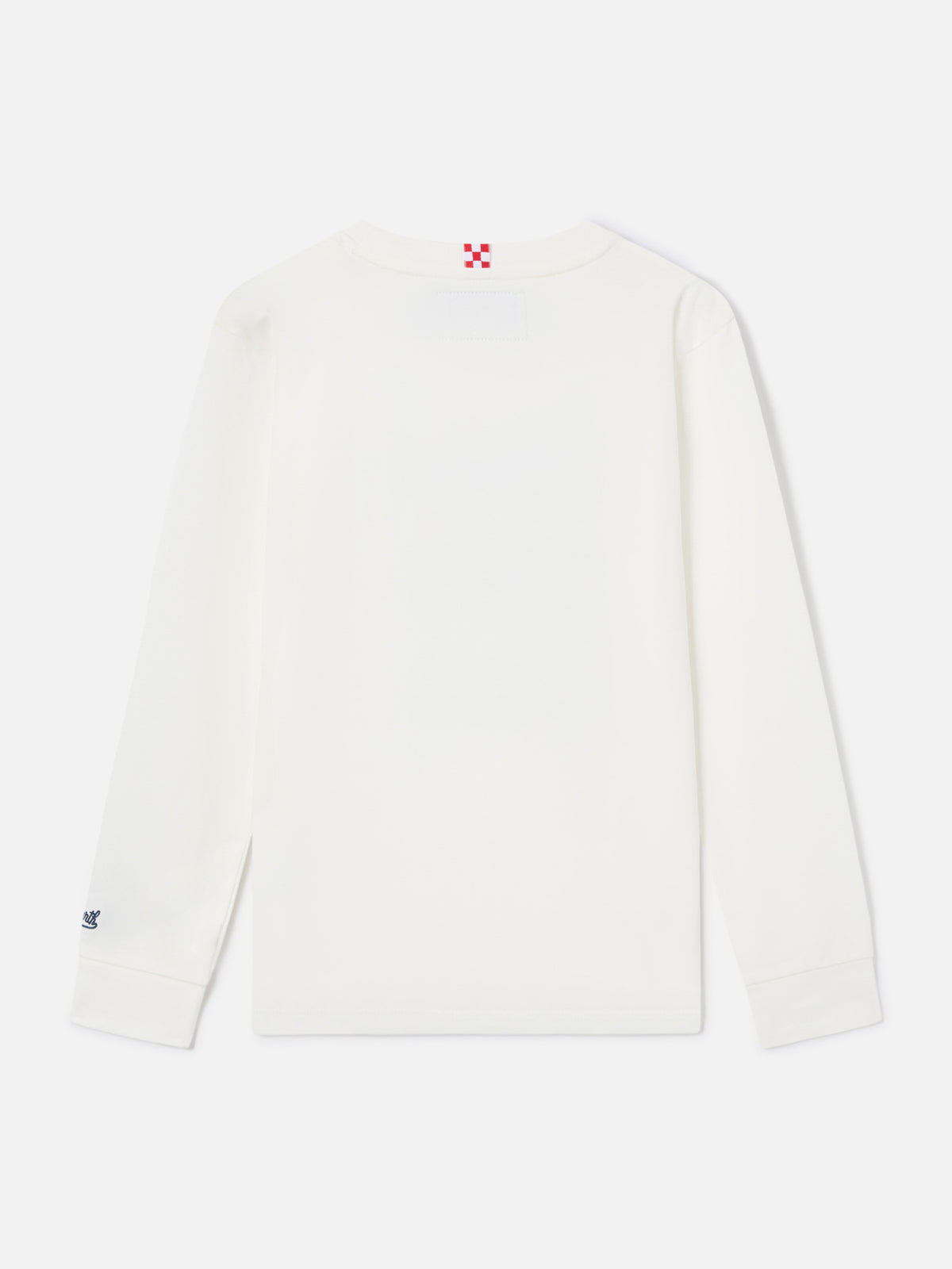 White Luton cotton long sleeve t-shirt with Vado A Vivere Da Solo print
