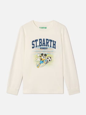 White Luton organic cotton long sleeve t-shirt with Mickey Mouse print | Special edition