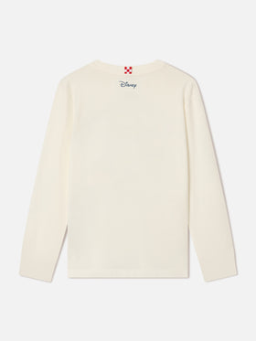 White Luton organic cotton long sleeve t-shirt with Mickey Mouse print | Special edition