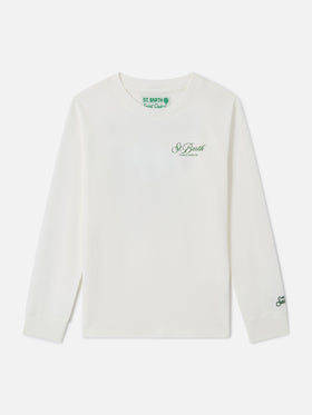 Luton Langarm-T-Shirt in Weiß mit Tennis Paradise-Print | PEANUTS SPECIAL EDITION 