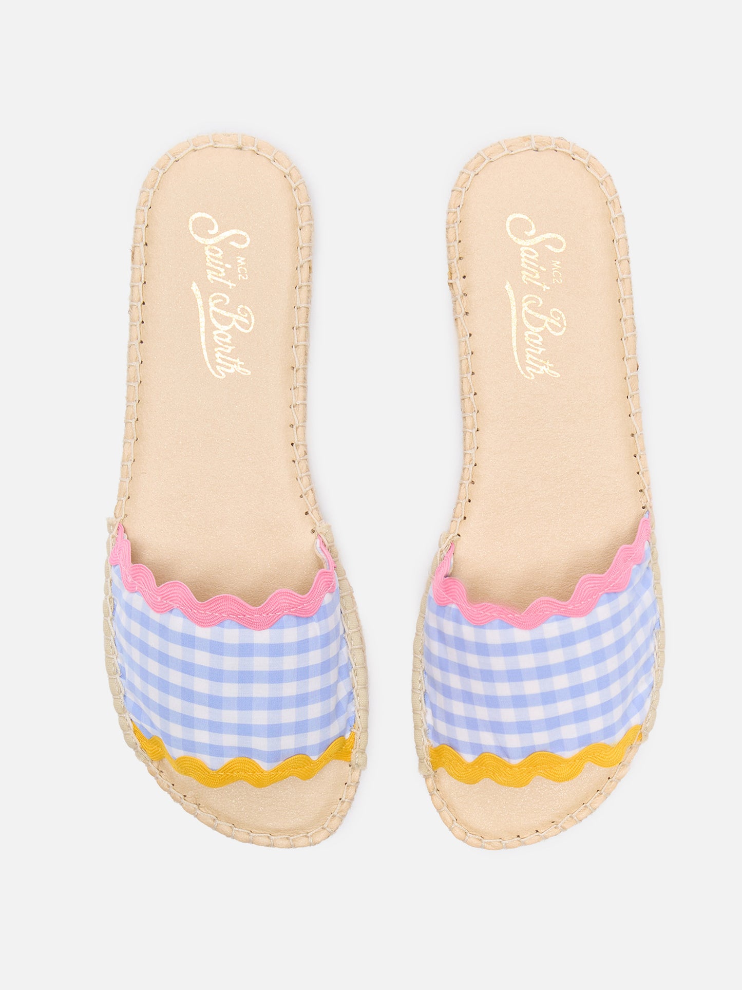 Women’s Luz slip on sandal with vichy check print