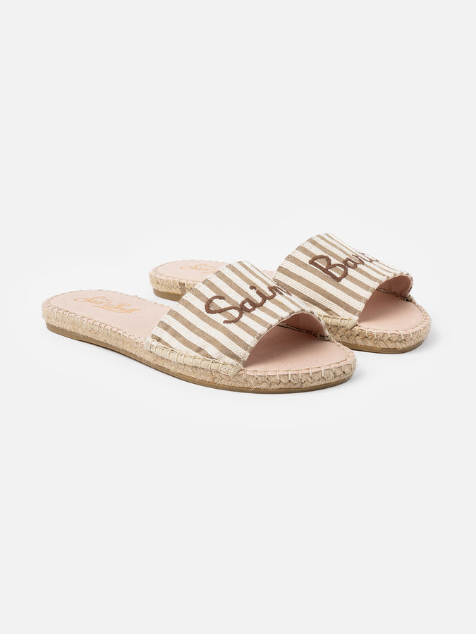 Mc2 Saint Barth Sabot espadrillas da donna Luz con ricamo Saint Barth