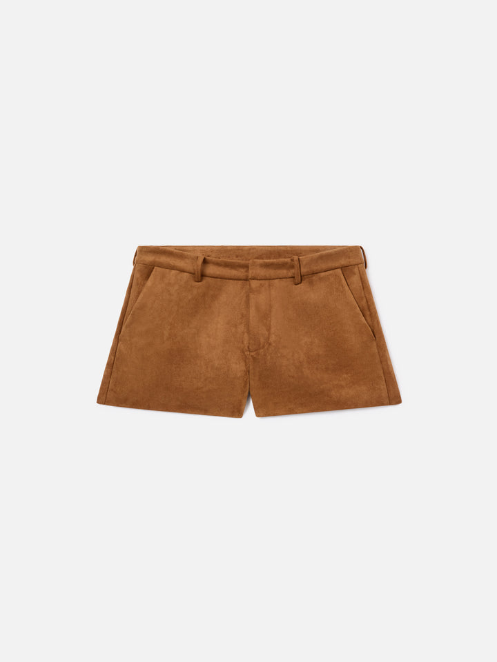 Camel Elva suede shorts