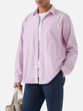 Camicia Levanzo in cotone a righe rosa