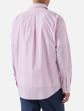Camicia Levanzo in cotone a righe rosa